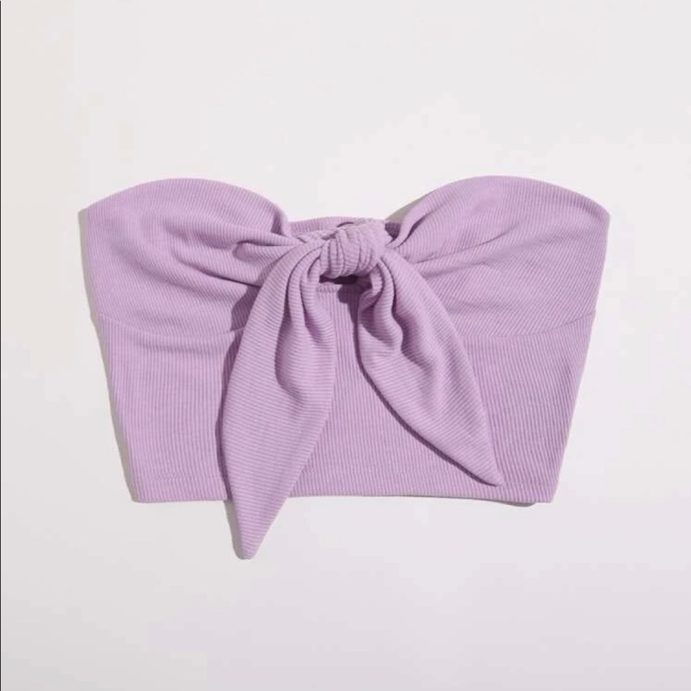 Tie-front tube top